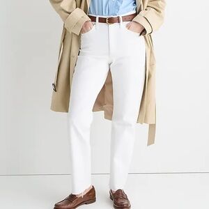 J crew TALL slim boyfriend jeans white